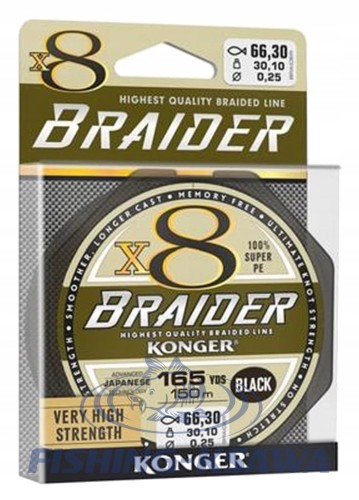 Plecionka Konger X8 Braider 0,20 mm x 150 m