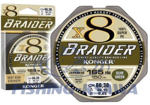 Plecionka Konger Braider x8 0,06 mm x 150 m