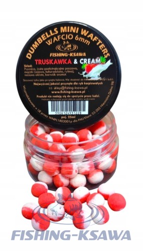 DUMBELLS MINI WAFTERS "WAFCIO"TRUSKAWKA &amp; CREAM 6MM 25ML FISHING-KSAWA